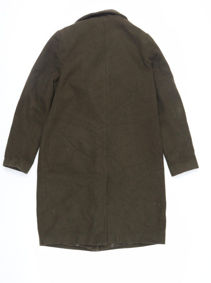 Womens UK Size 10 New Look Green Overcoat