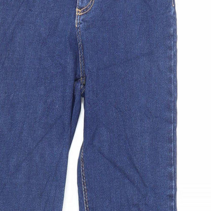 Zara Womens Blue Cotton Skinny Jeans Size 10 L28 in Regular Zip