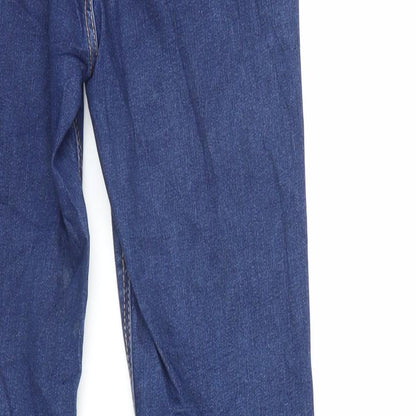 Zara Womens Blue Cotton Skinny Jeans Size 10 L28 in Regular Zip
