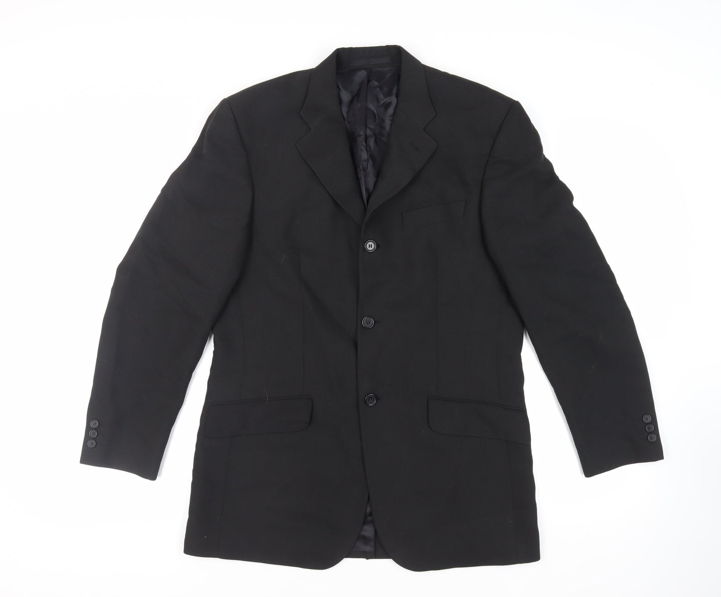 Mens UK Size 38 Linea Regular Black Suit Jacket