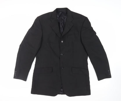 Mens UK Size 38 Linea Regular Black Suit Jacket