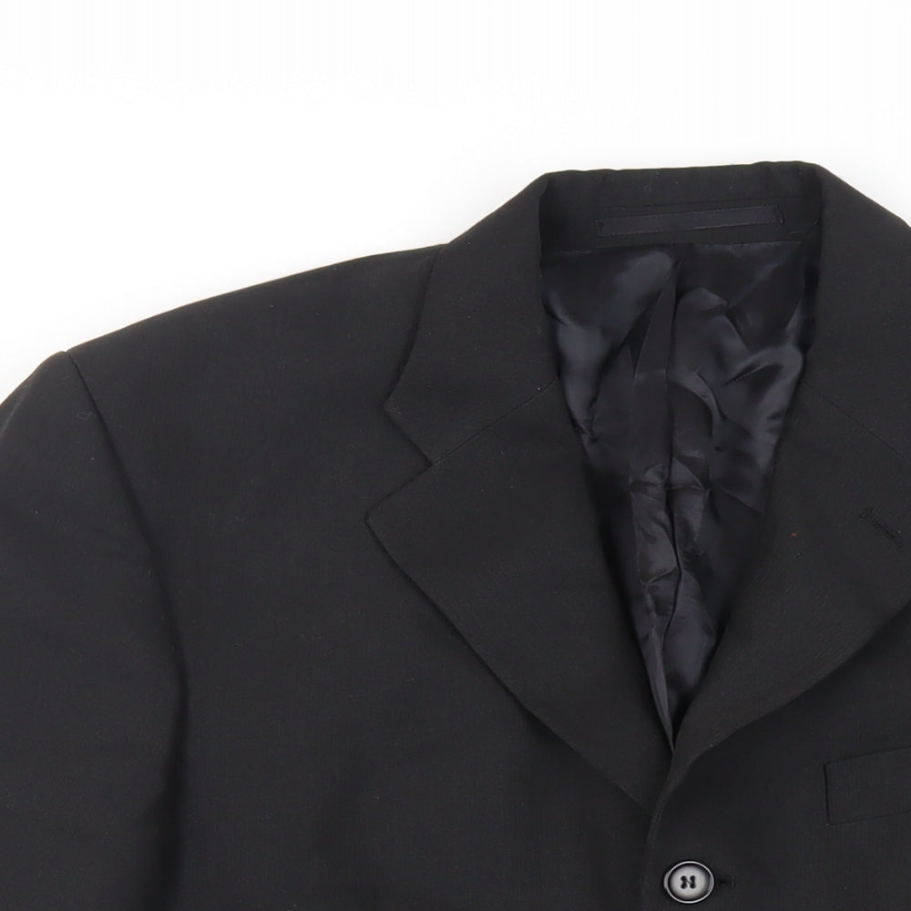 Mens UK Size 38 Linea Regular Black Suit Jacket