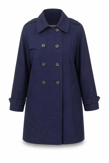 Womens UK Size 16 Red Herring Blue Trench Coat