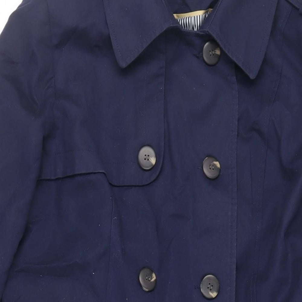 Womens UK Size 16 Red Herring Blue Trench Coat