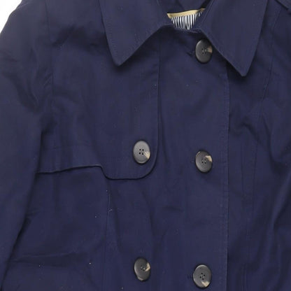 Womens UK Size 16 Red Herring Blue Trench Coat