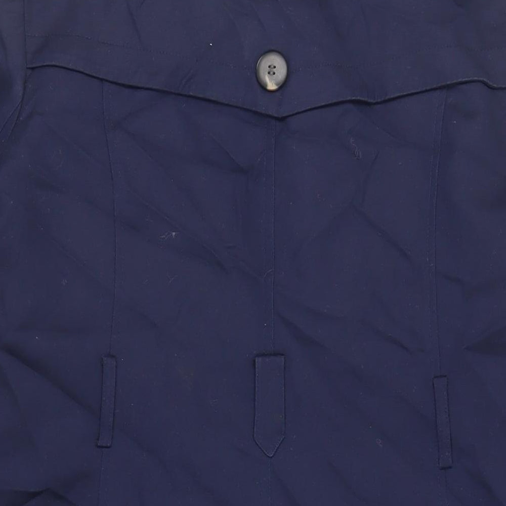 Womens UK Size 16 Red Herring Blue Trench Coat