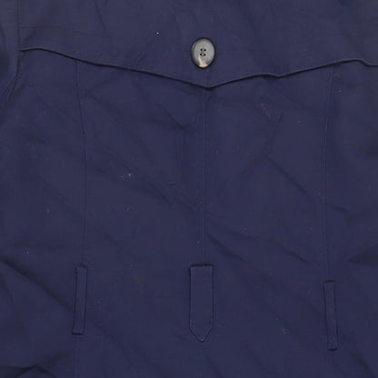 Womens UK Size 16 Red Herring Blue Trench Coat