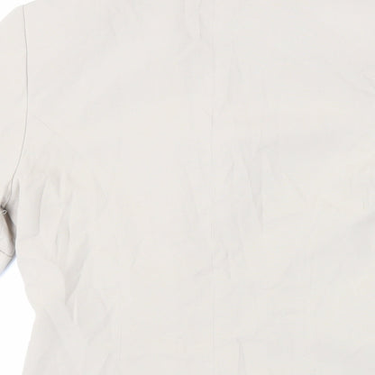 New Look Womens Beige Jacket Blazer Size 12 Button