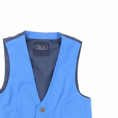 NEXT Boys Blue Jacket Waistcoat Size 8-9 Years Button