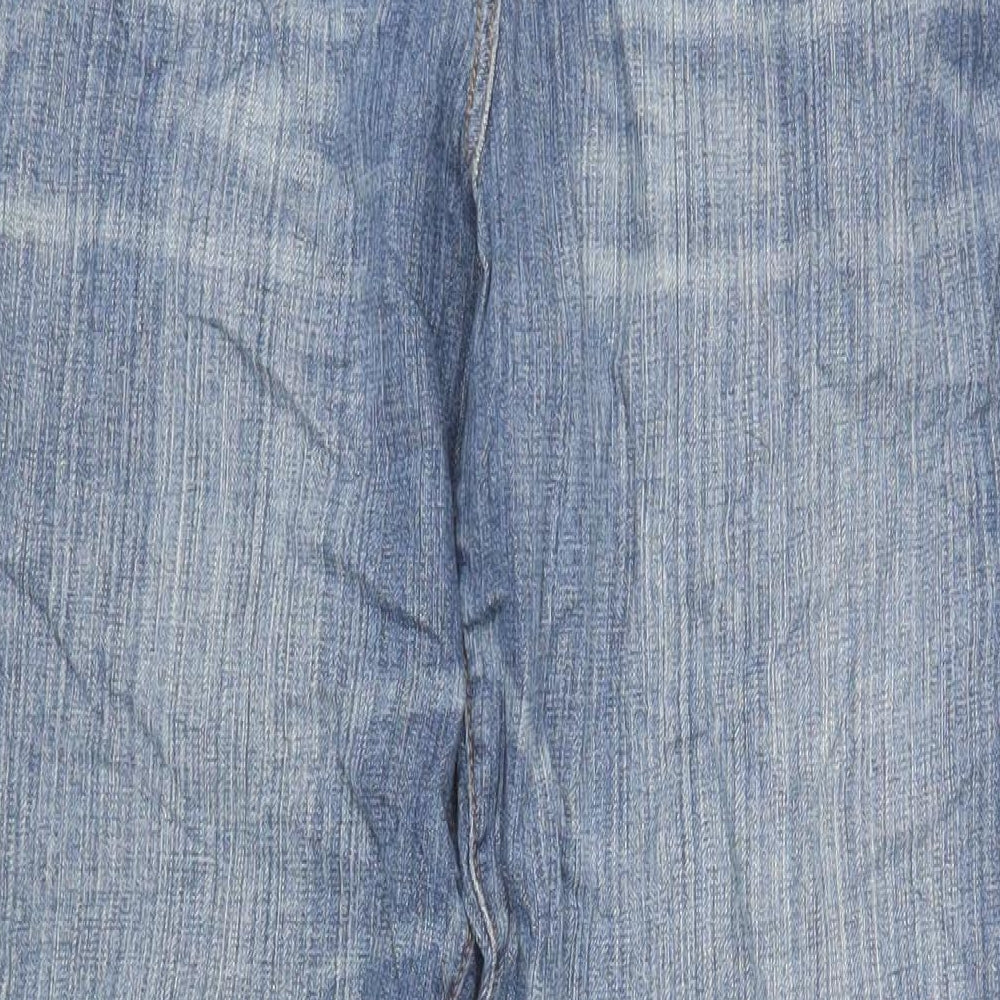 South Womens Blue Cotton Straight Jeans Size 44 in L34 in Regular Zip