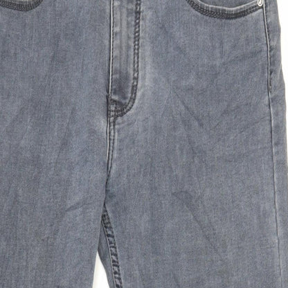 Pravo Womens Grey Cotton Cropped Jeans Size 32 in L25 in Regular Zip