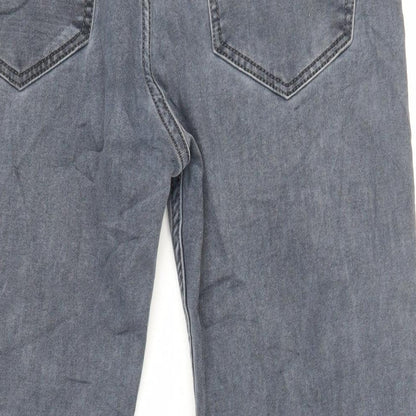 Pravo Womens Grey Cotton Cropped Jeans Size 32 in L25 in Regular Zip