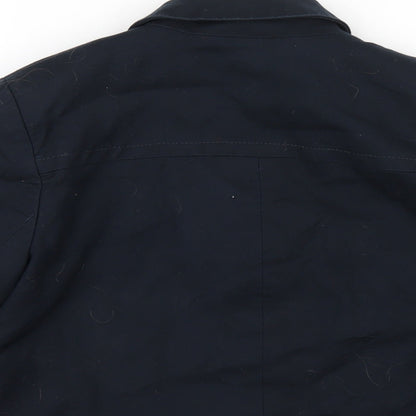 Brand and care label for Gap boys’ blue jacket blazer, size 4, years snap