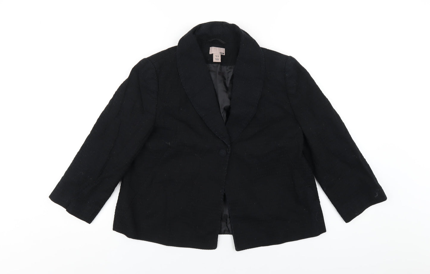 Womens UK Size 12 H&M Black Jacket