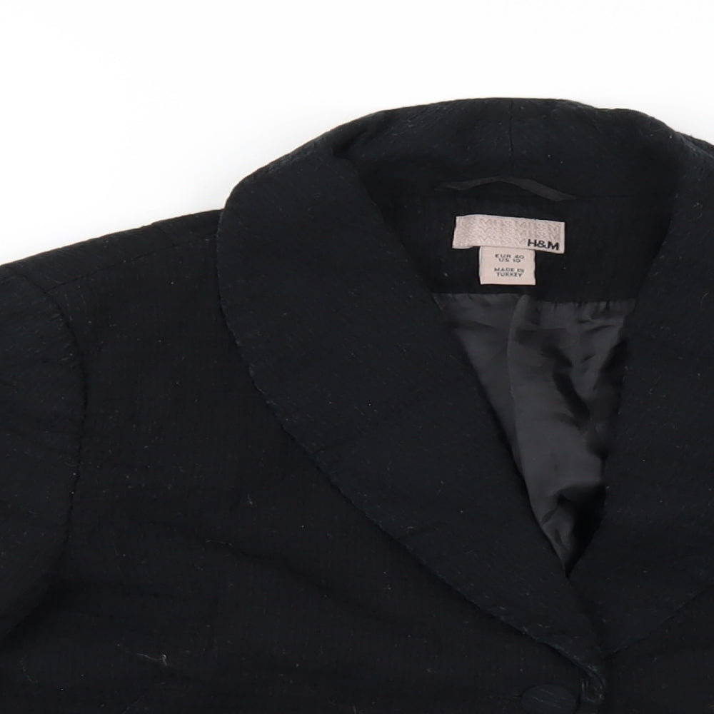 Womens UK Size 12 H&M Black Jacket