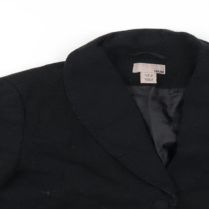 Womens UK Size 12 H&M Black Jacket