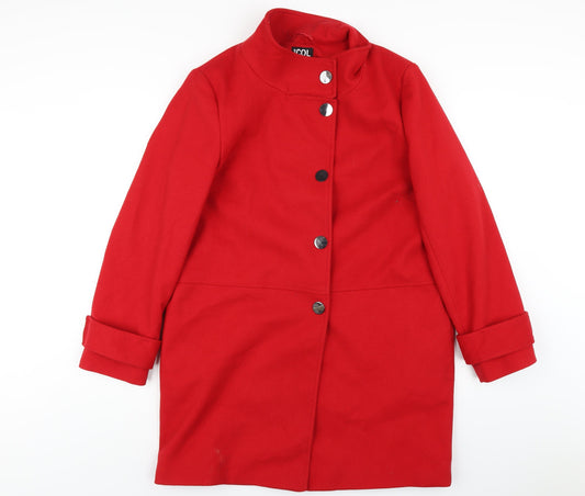 Womens UK Size 14 Debenhams Red Overcoat