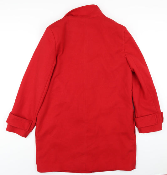 Womens UK Size 14 Debenhams Red Overcoat