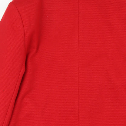 Womens UK Size 14 Debenhams Red Overcoat