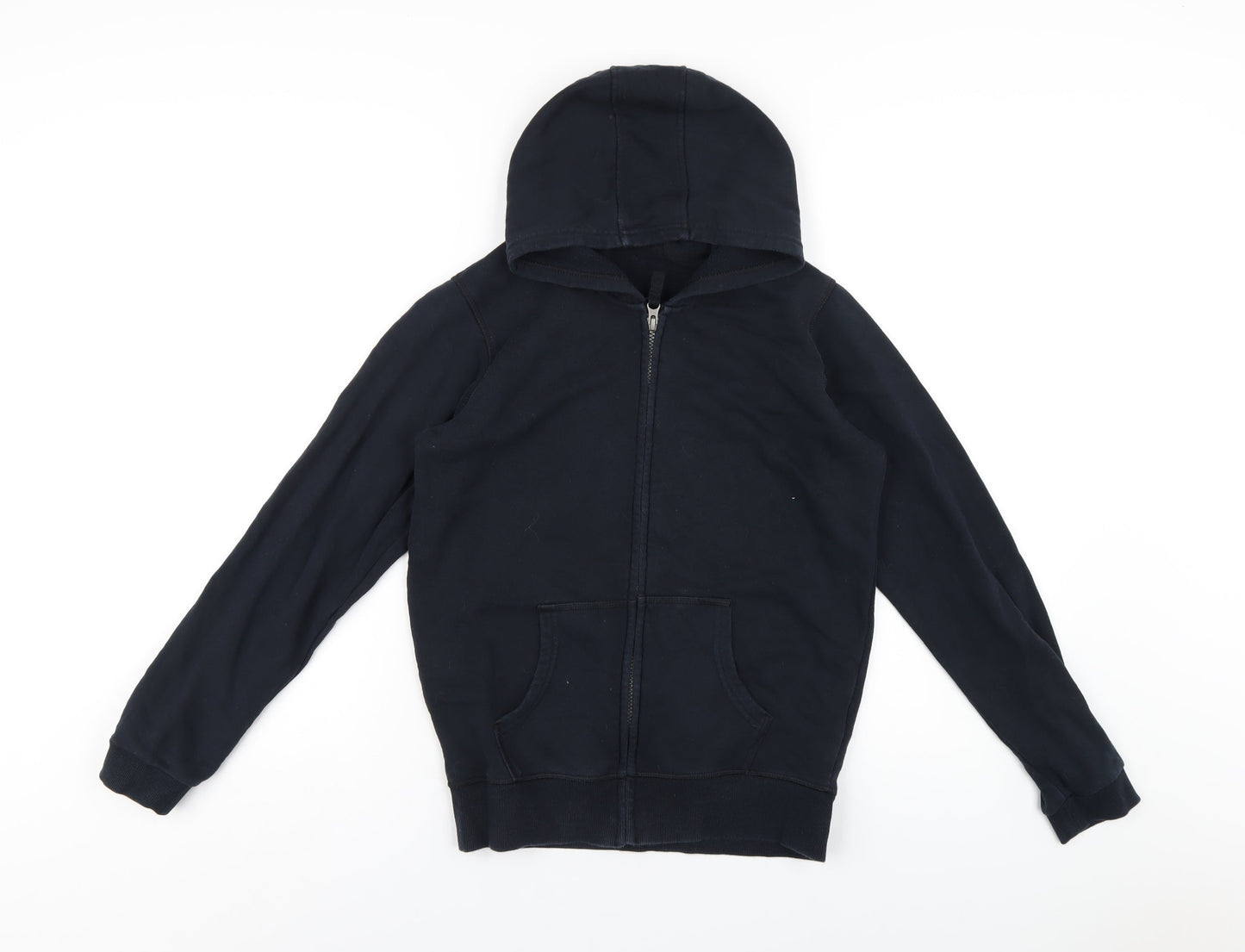 Marks and Spencer Boys Blue Cotton Full Zip Hoodie Size 12-13 Years Zip