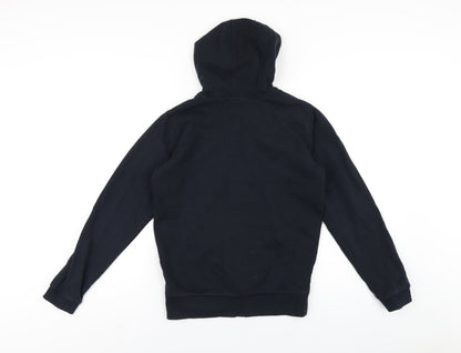 Marks and Spencer Boys Blue Cotton Full Zip Hoodie Size 12-13 Years Zip