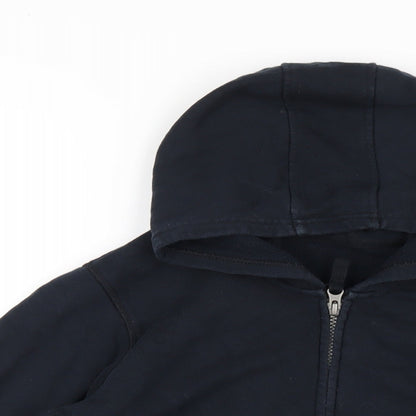 Marks and Spencer Boys Blue Cotton Full Zip Hoodie Size 12-13 Years Zip