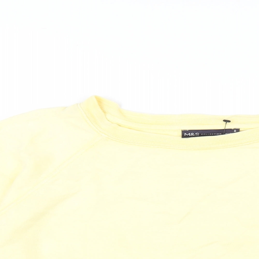 Womens UK Size 8 Marks and Spencer Yellow Pullover Sweatshirt
