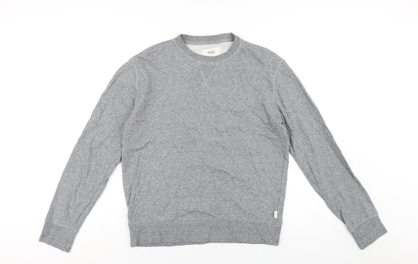 Mens UK Size S Marks and Spencer Grey Pullover Sweatshirt