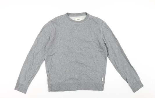 Mens UK Size S Marks and Spencer Grey Pullover Sweatshirt