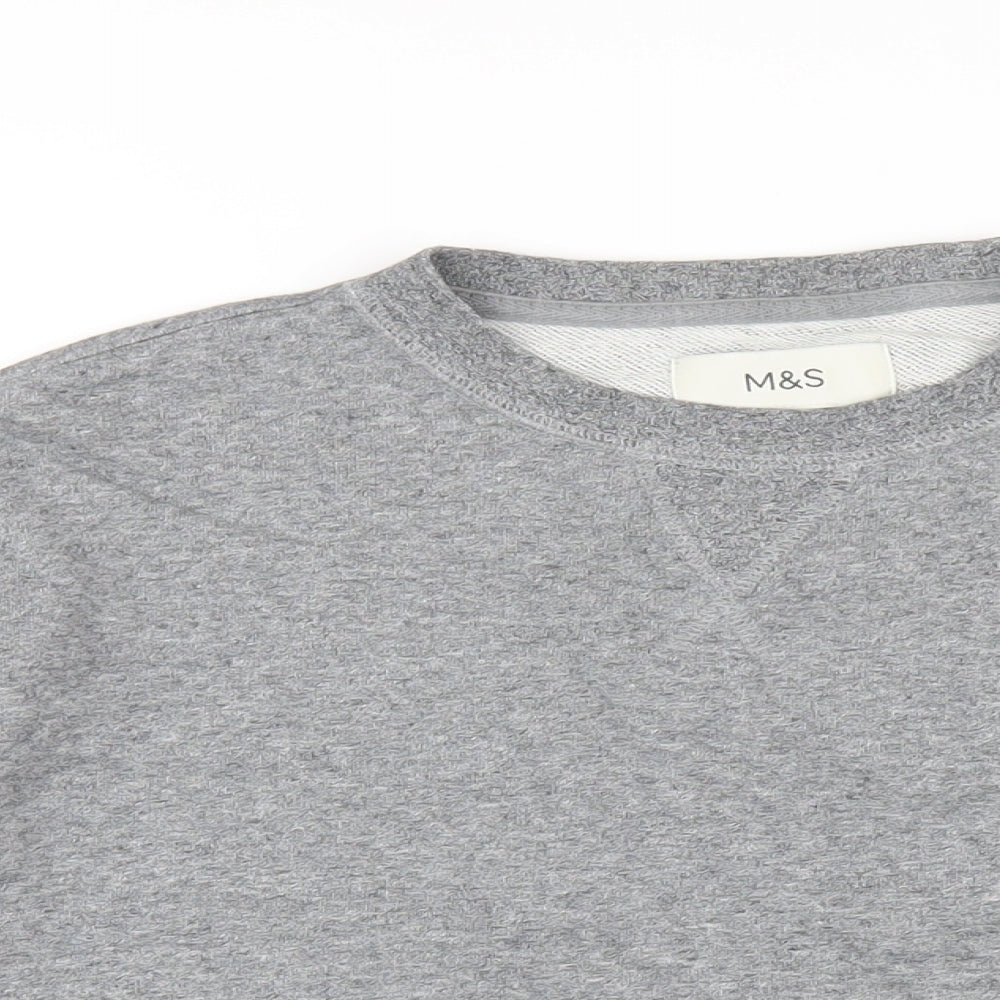 Mens UK Size S Marks and Spencer Grey Pullover Sweatshirt