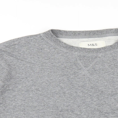 Mens UK Size S Marks and Spencer Grey Pullover Sweatshirt