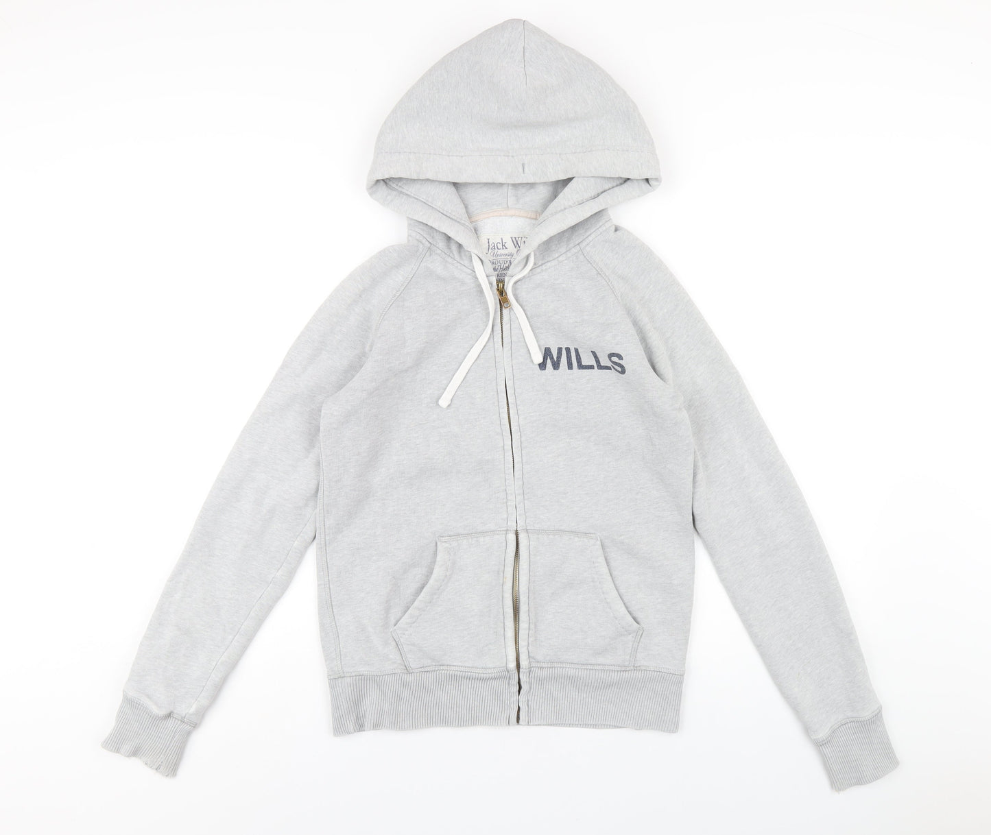 Womens UK Size 10 Jack Wills Grey Full Zip Hoodie