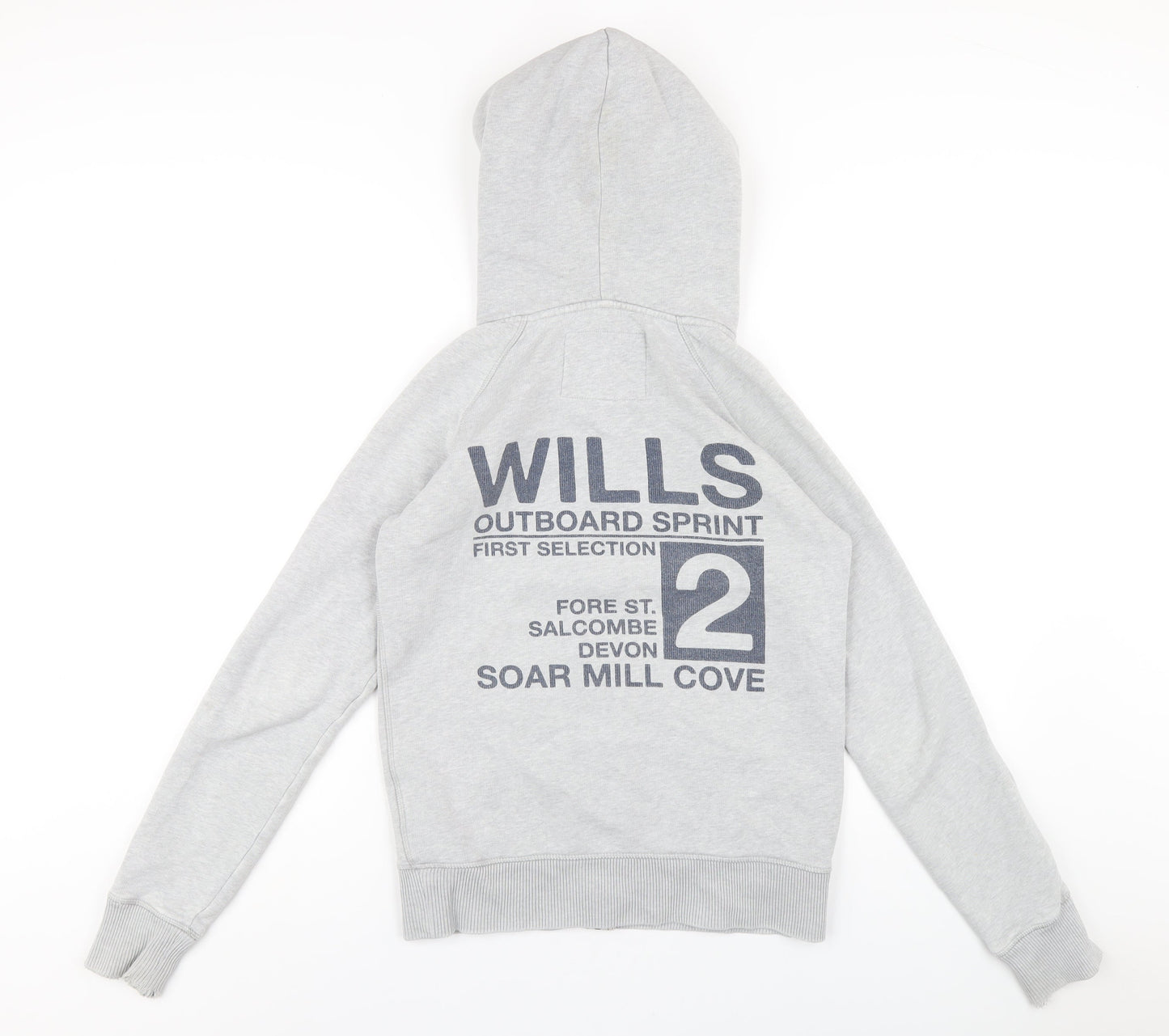 Womens UK Size 10 Jack Wills Grey Full Zip Hoodie