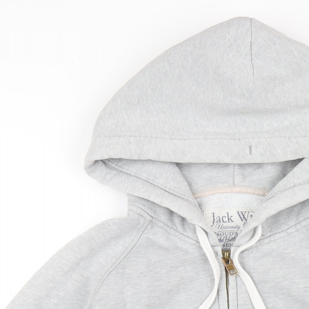 Womens UK Size 10 Jack Wills Grey Full Zip Hoodie