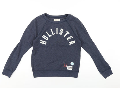 Hollister Womens Blue Cotton Pullover Sweatshirt Size XS Pullover