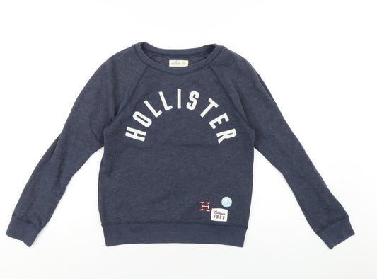 Hollister Womens Blue Cotton Pullover Sweatshirt Size XS Pullover