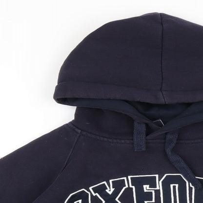 Oxford Womens Blue Cotton Pullover Hoodie Size S Pullover