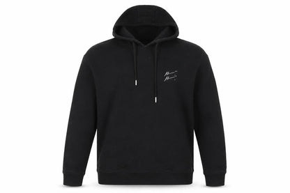 Prevu Mens Black Cotton Pullover Hoodie Size L