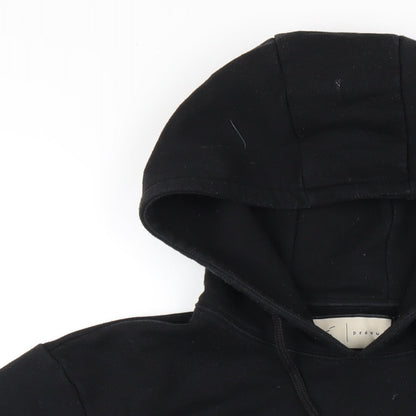 Prevu Mens Black Cotton Pullover Hoodie Size L