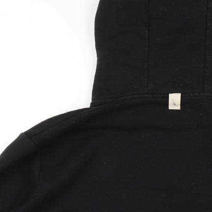 Prevu Mens Black Cotton Pullover Hoodie Size L
