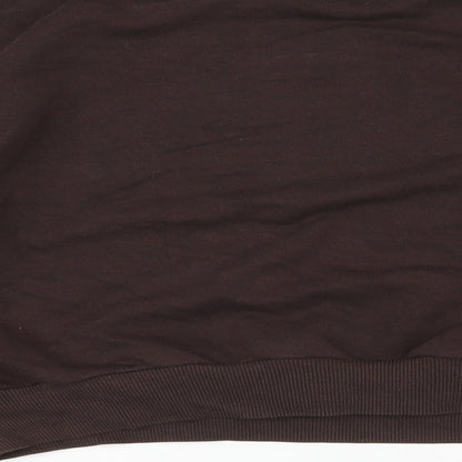 Very Womens Brown Cotton Pullover Hoodie Size 12 Pullover