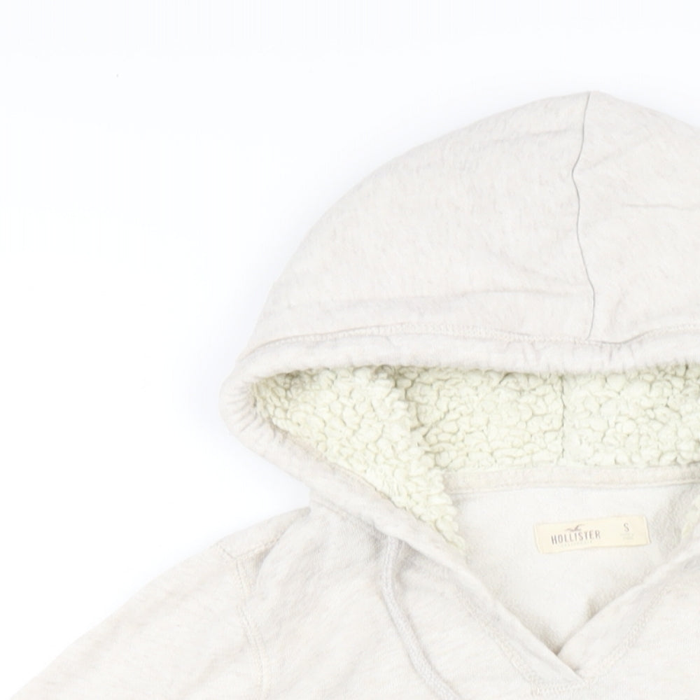 Hollister Womens Beige Cotton Pullover Hoodie Size S Pullover