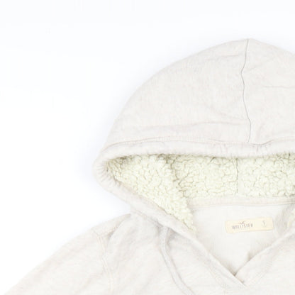 Hollister Womens Beige Cotton Pullover Hoodie Size S Pullover