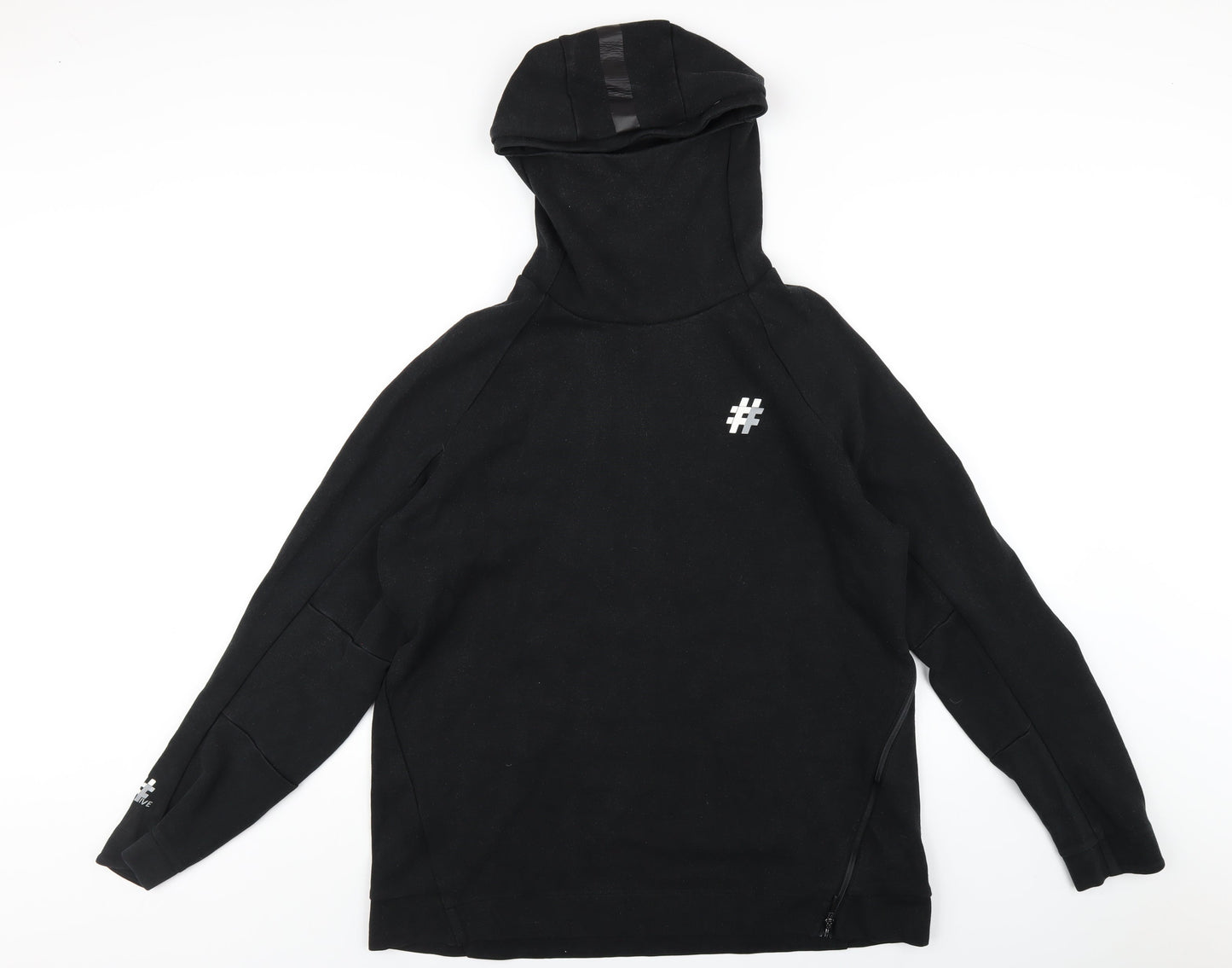 Free the Future Mens Black Cotton Pullover Hoodie Size L
