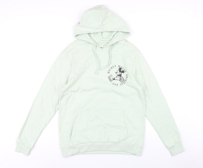 Womens UK Size 12 Disney Green Pullover Hoodie