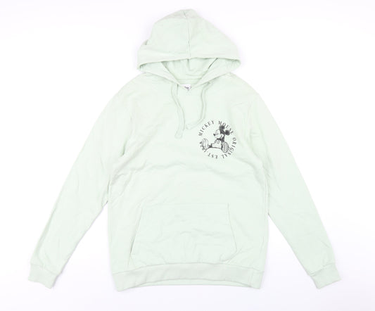 Womens UK Size 12 Disney Green Pullover Hoodie