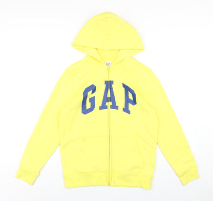 Gap Boys Yellow Cotton Full Zip Hoodie Size 2XL Zip
