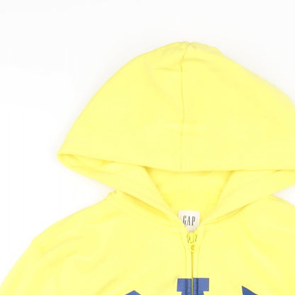 Gap Boys Yellow Cotton Full Zip Hoodie Size 2XL Zip