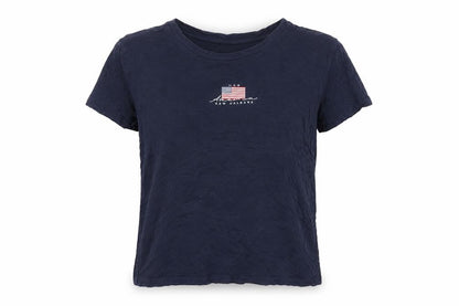 Womens UK Size S H&M Blue Basic T-Shirt
