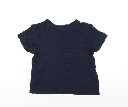 Womens UK Size S H&M Blue Basic T-Shirt